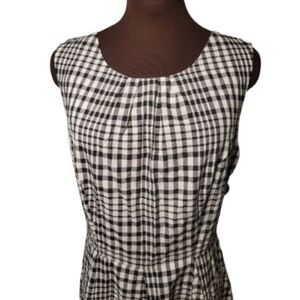 The Limited Black and White Gingham Swing Dress Size 10
